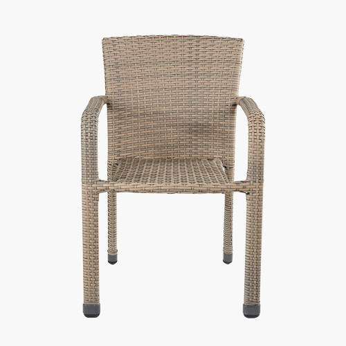 tobsÂ® Grey Synthetic Rattan Stacking Chair