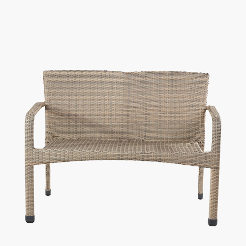 tobs Grey Synthetic Rattan Stacking Bench