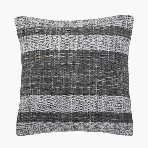 Steel Grey & White Stripe Scatter Cushion