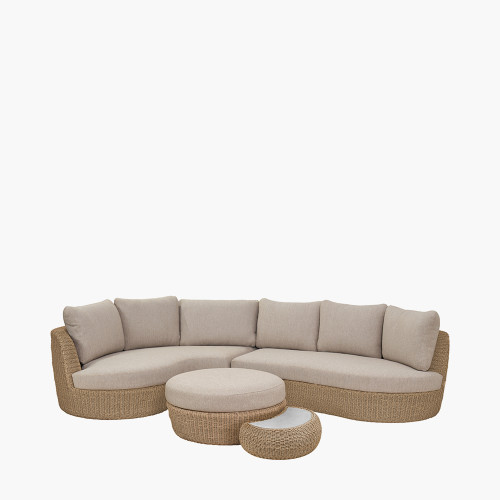 Kampala Corner Set, Footstool and Side Table