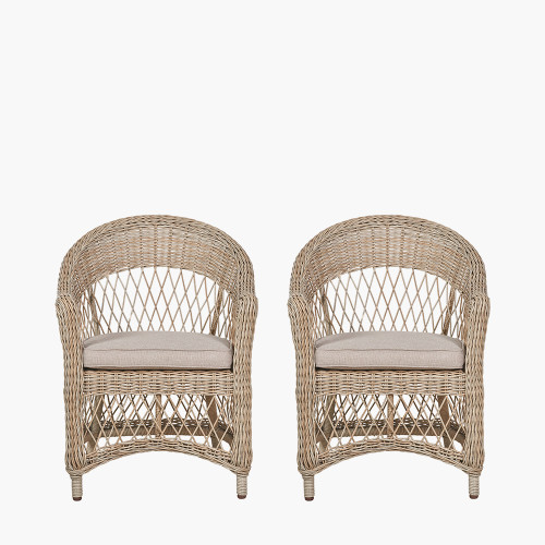 Pattaya Outdoor Set of 2 Dining Chairs