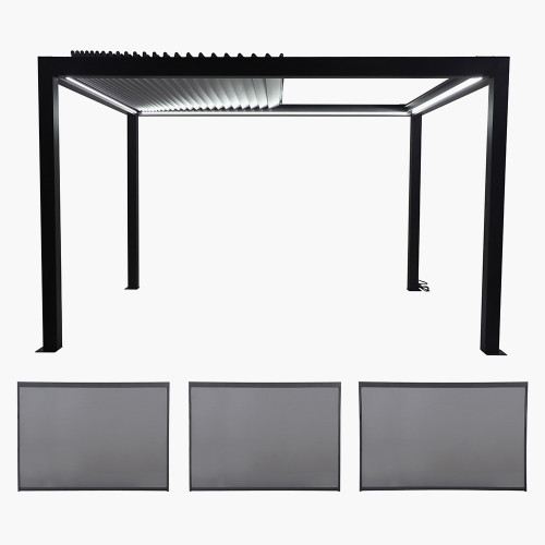 Abierto & 2 x 3m and 1 x 4m Electric Blinds