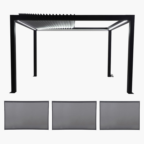 Abierto & 2 x 4m and 1 x 3m Electric Blinds
