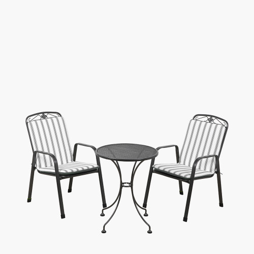 Savoy Bistro Set & Grey Cushions