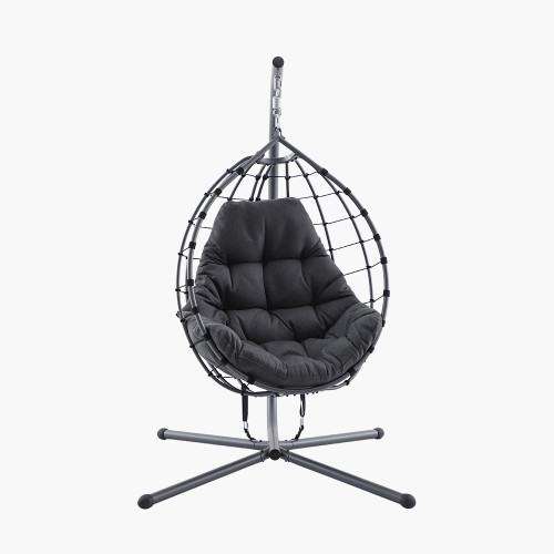 Lyon Anthracite Outdoor Single Hanging Chair