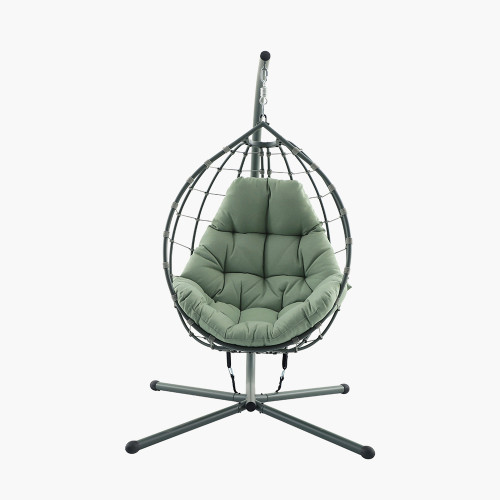 Lyon Moss Green Outdoor Single Hanging Chair