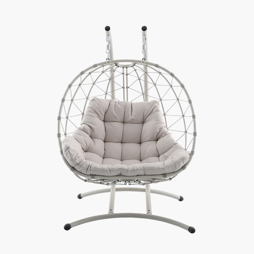 Lyon Putty Outdoor Double Hanging Chair