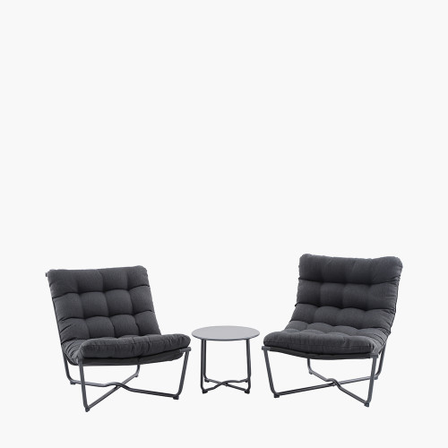 Clermont Anthracite Outdoor Lounging Set