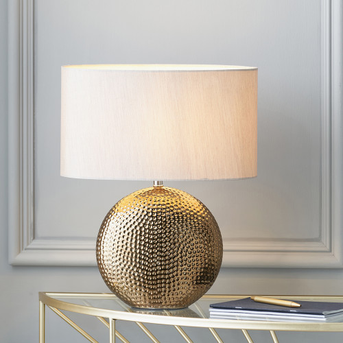 Pacific Lifestyle Limited Mabel Bronze Dot Textured Ceramic Table Lamp