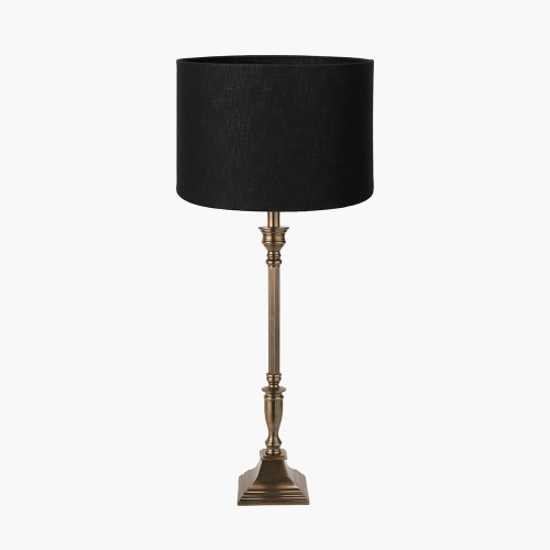 Canterbury Brass Table & lino black shade