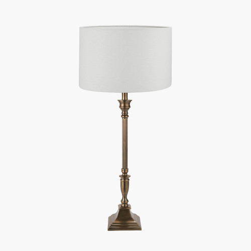 Canterbury Brass Table & lino white shade