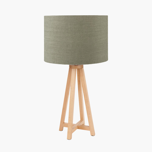 Whitby Natural Lamp & Edward 35cm Pistachio shade