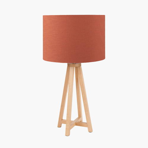 Whitby Natural Lamp & Lino 35cm cinnamon shade