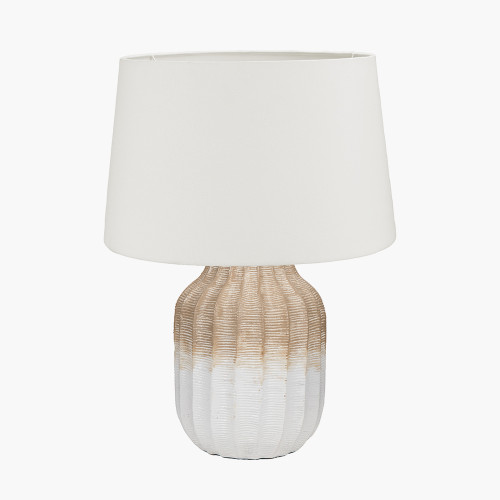 Amalia Natural Lamp & Winston 30cm White shade