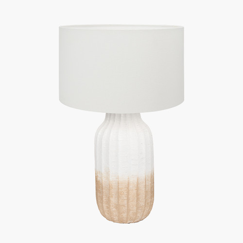 Amalia Natural Lamp & Henry 35cm White shade