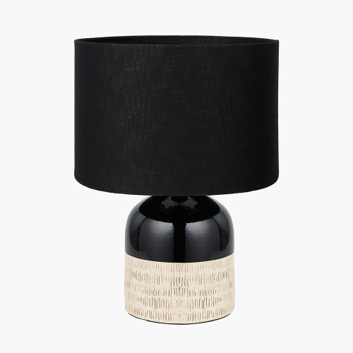 Lotta Lamp Base & Lino 35cm Black shade