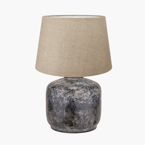 Vulcan Small Lamp & Milos 30cm Natural shade
