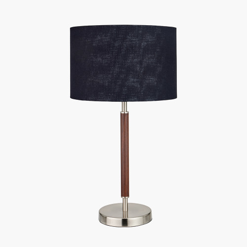 Gianni Brushed Silver & Wood TB/L