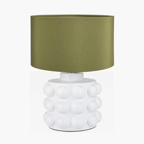 Serenity White Lamp/Harry 40cm Sage shade