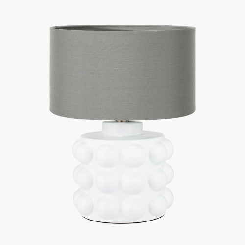 Serenity White Lamp&Harry 40cm Grey shade