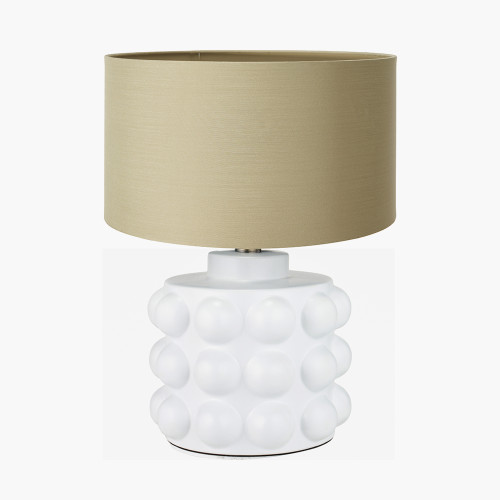 Serenity White Lamp/Harry 40cm taupe shade
