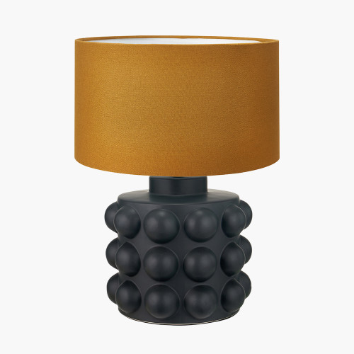 Serenity Black Lamp/Henry 40cm mustard shade