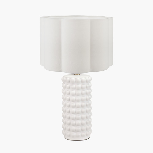 Sohan White Tall Lamp/Bloom 40cm white shade