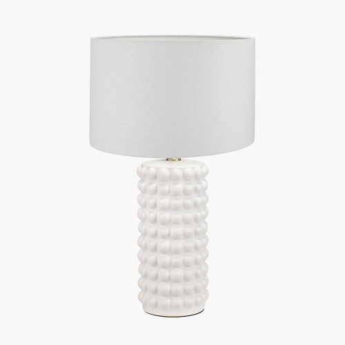 Sohan White Tall Lamp/Lino 40cm white shade