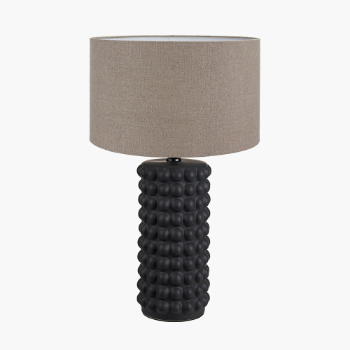Sohan BLK Tall Lamp/Edward 40cm natural shade