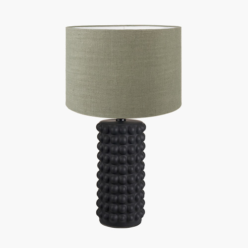 Sohan BLK Tall Lamp/Edward 40cm green shade