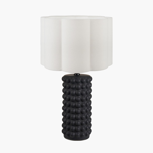 Sohan BLK Tall Lamp/Bloom 40cm white shade