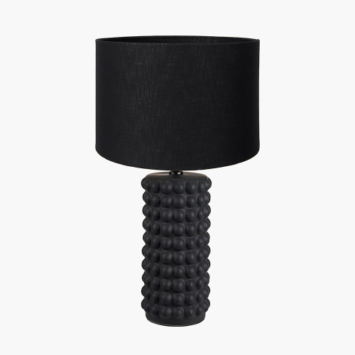 Sohan BLK Tall Lamp/Lino 40cm Black shade