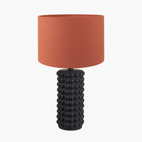Sohan BLK Tall Lamp/Lino 40cm cinnamon shade
