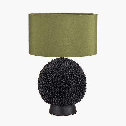 Wrenley black Lamp & harry 40cm sage shade