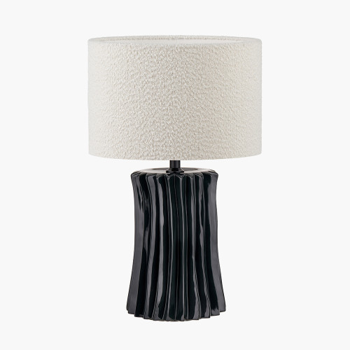 Devony Black Lamp/Rouen 35cm white shade