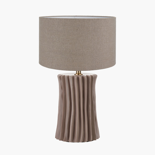 Devony Taupe Lamp/Edward 35cm Natural shade