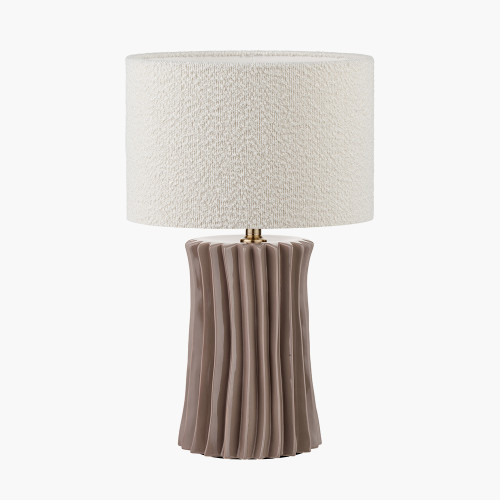 Devony Taupe Lamp/Rouen 35cm White shade