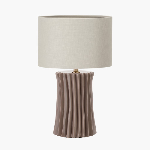 Devony Taupe Lamp/lino 35cm grey shade