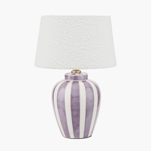 Priscilla Lilac Lamp/Martigues 35cm White shade
