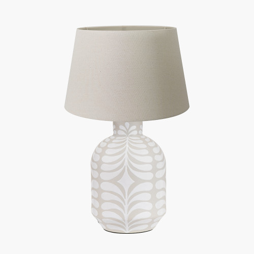 Tania Grey Lamp/Coast 40cm Cream shade