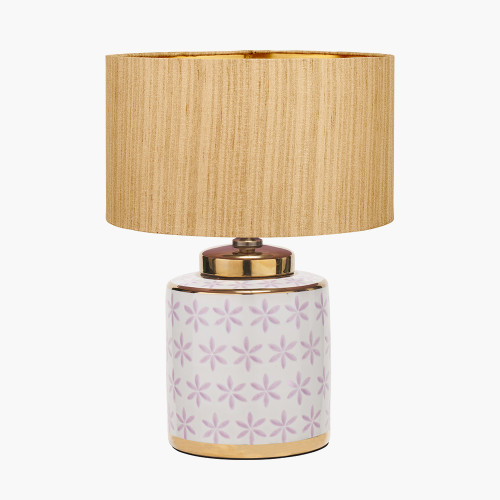 Thea Lillac Lamp/Stellan 35cm Gold shade