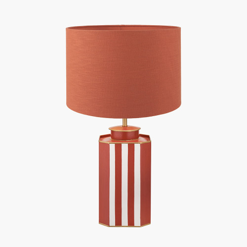 Raya Metal Lamp/Lino 40cm cinnamon shade