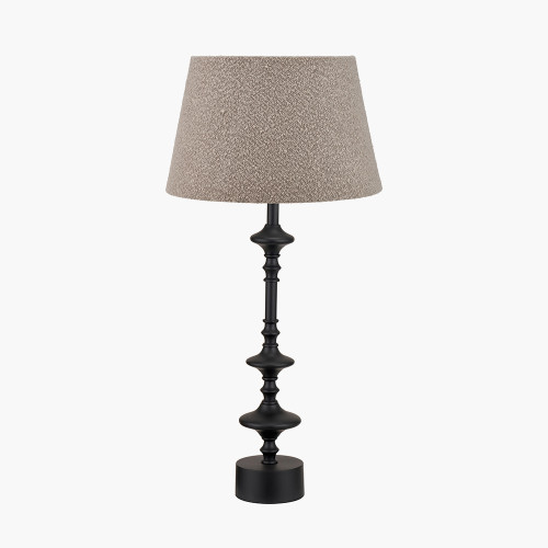 Emilio Black Lamp/Martigues 40cm Taupe shade