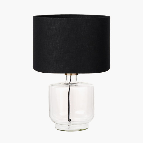 Josie Glass/Brass Base & Lino Black shade