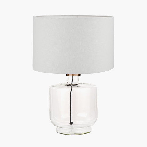 Josie Glass/Brass Base & Lino White shade