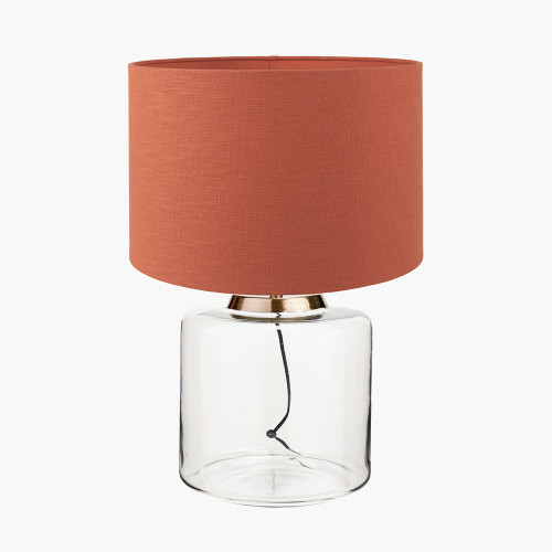 Josie L Lamp/Lino 45cm Cinnamon shade