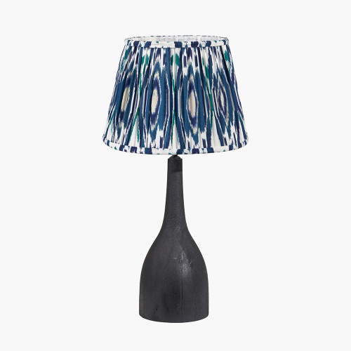 Corella Black Lamp/Izara 40cm blue shade