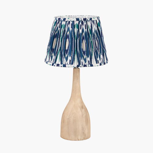 Corella Natural Lamp//Izara 40cm blue shade