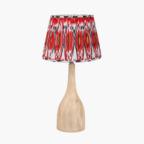 Corella Natural Lamp//Izara 40cm red shade
