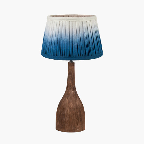 Corella brown Lamp/scallop 40cm blue shade